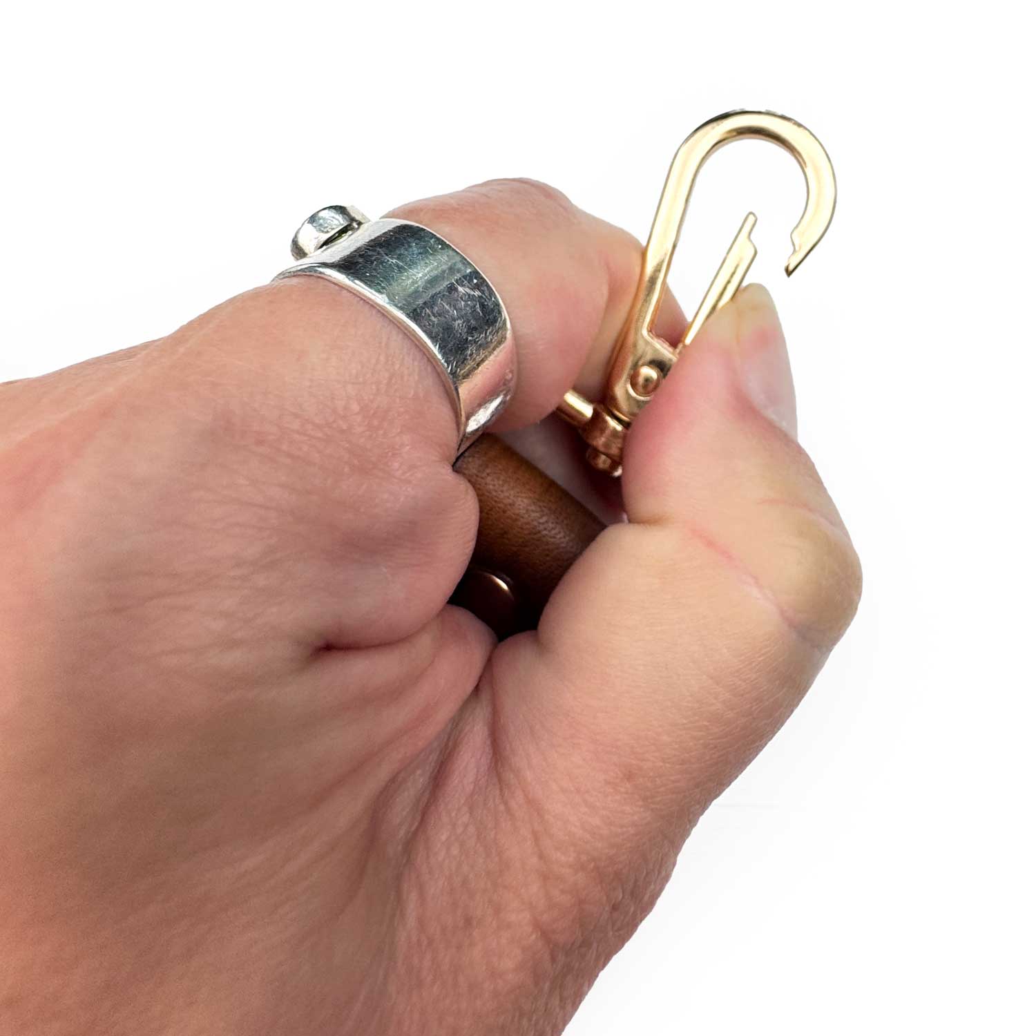 World Traveler Leather Keyring • Holds 25 Charms • Compass or Cross Travel Keychain • Wanderlust Gift & Vacation Memento for Men & Women