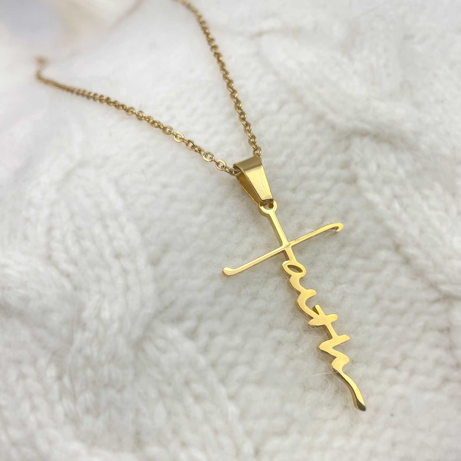 Faith cross deals necklace gold