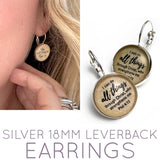 Custom Designed Glass Earrings - Full Color Leverback Logo Earrings