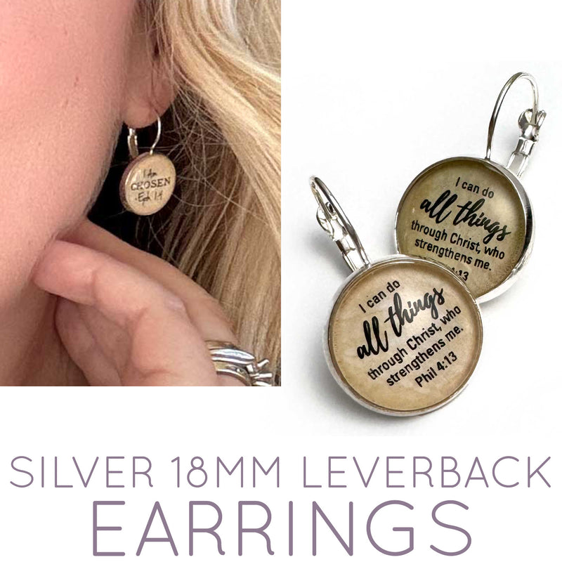 Custom Designed Glass Earrings - Full Color Leverback Logo Earrings