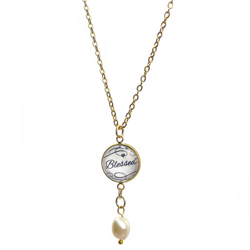 "Blessed Beyond Measure" Pearl Jewelry Set – Pearl and Golden Necklace