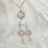 "Delight Yourself in the Lord" Pearl Jewelry Set – Necklace, Earrings Set