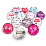 Taylor Swift Glass Pinback Buttons, Lapel Pins – My Swiftie Era, Eras Tour, 1989, Shake It Off