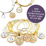 Loved & Chosen – Silver-Plated Scripture Christian Pendant Necklaces (2 Sizes) – Add a Matching Charm Bangle!
