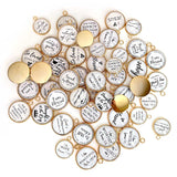 Bulk Assorted Christian and Assorted Gold Scripture Charms for Jewelry Making – Designer Bible Bracelet Charms