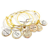 The Lord will Provide – Yahweh Yireh – Hebrew Names of God Charm Bangle Bracelet, Silver