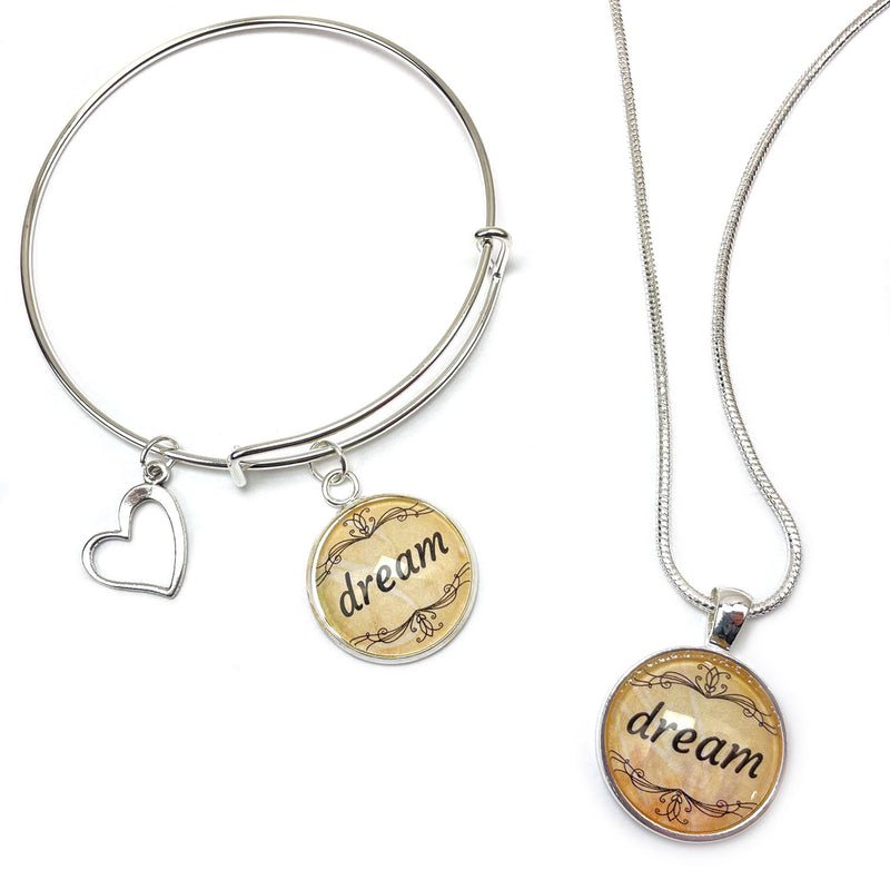 My Word 2022 – Dream Charm Bangle Bracelet & Pendant Necklace