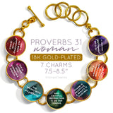 Proverbs 31 Woman Colorful 18K Gold-Plated Bracelet