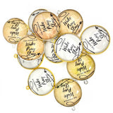 Custom-Designed Glass Charms for Jewelry Making 25mm, Silver, Gold
