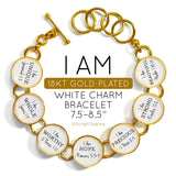 I AM Statements - 18K Gold-Plated Scripture Charm Bracelet