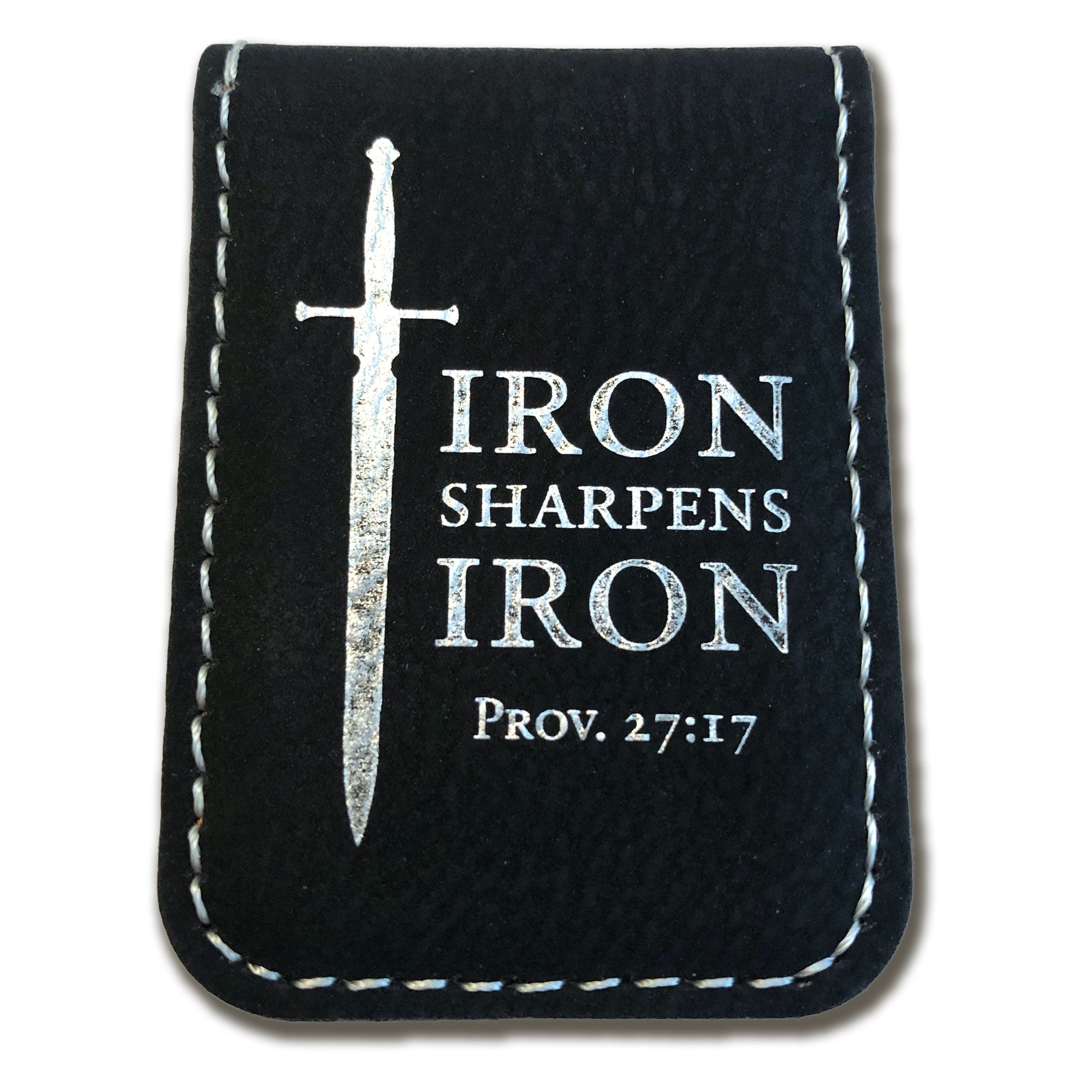 Iron Sharpens Iron, Proverbs 27:17 – Engraved Money Clip