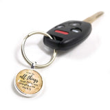 Christian Keychains – Silver-Plated Bible Verse Scripture Keychain