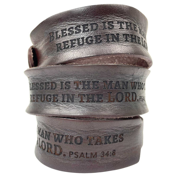 Leather 2025 scripture bracelets