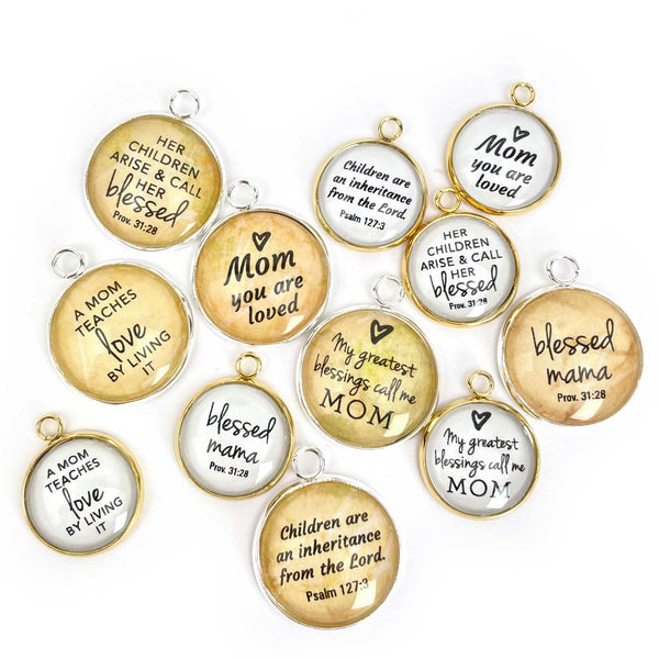 Buckets of Beads Mother's Day Mom Inspired Bulk Charms Charm Set