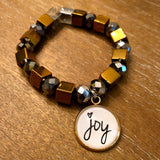 Positivity Joy Charm beaded bracelet