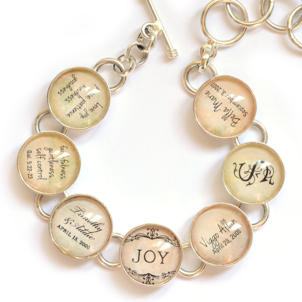 My Story - Silver-Plated Personalized Charm Bracelet