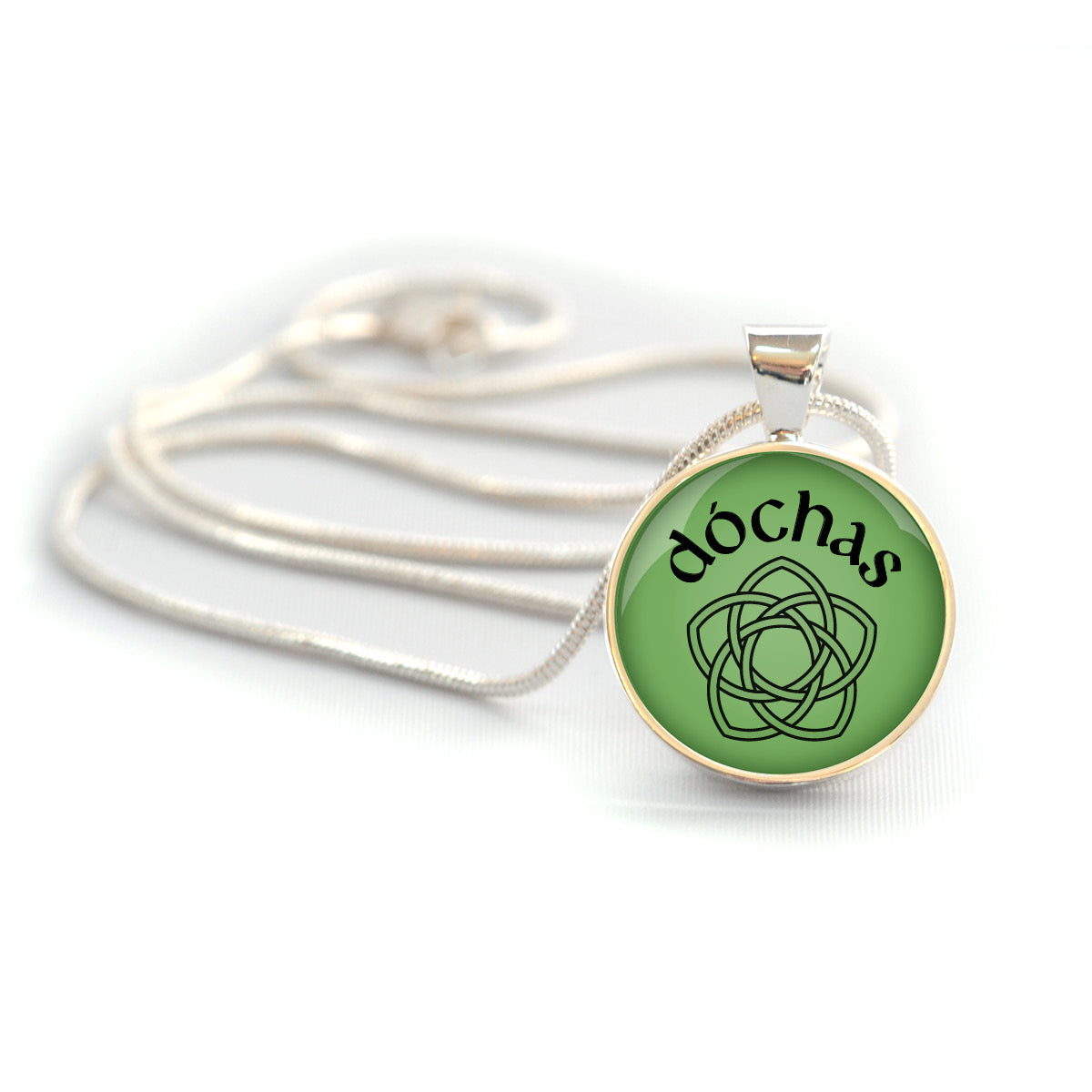 Dóchas – Irish "Hope" Celtic Rose Silver-Plated Necklace