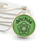 Dóchas – Irish "Hope" Celtic Rose Silver-Plated Necklace
