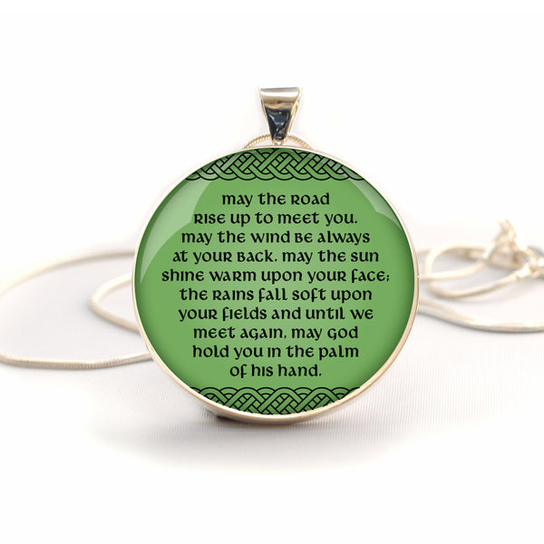 Irish Blessing Silver-Plated Necklace