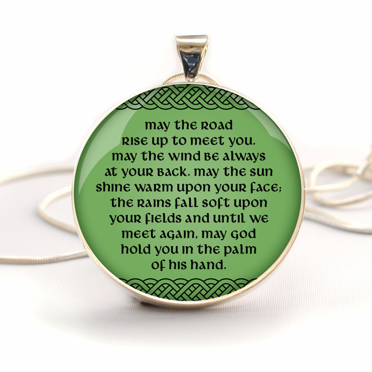 Irish Blessing Silver-Plated Necklace