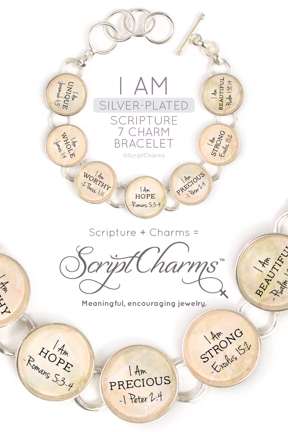 ScriptCharms Meaningful encouraging jewelry