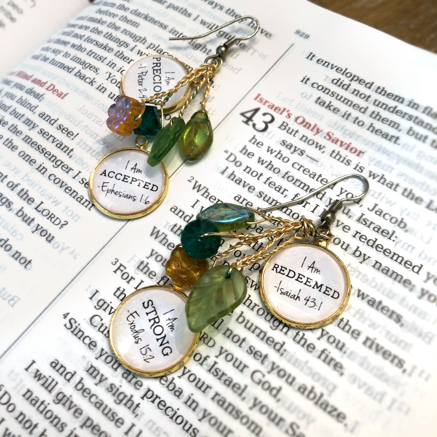 I AM – Glass Charms for earrings