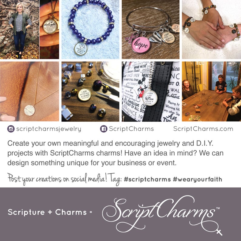 ScriptCharms bracelet charms